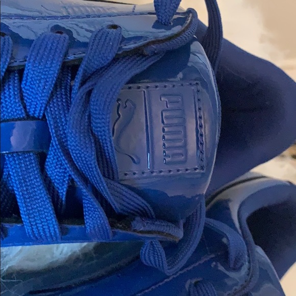 Blue patent leather Puma sneakers - Picture 2 of 4